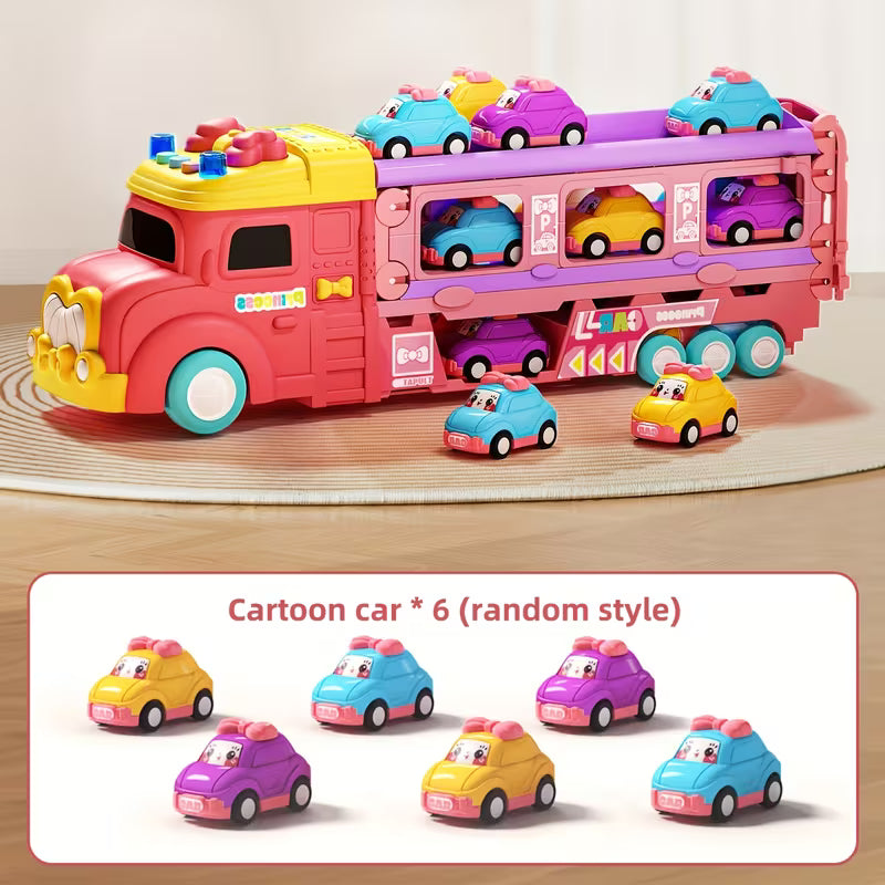 DAYSTransport Truck Toy with Launch Track & 6 Cars 🚛🏎️