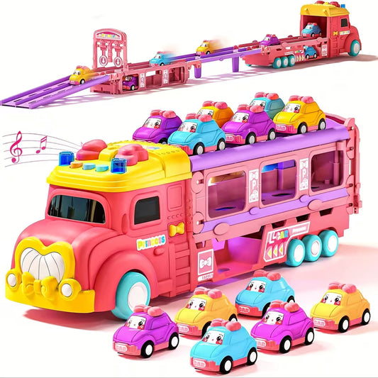DAYSTransport Truck Toy with Launch Track & 6 Cars 🚛🏎️