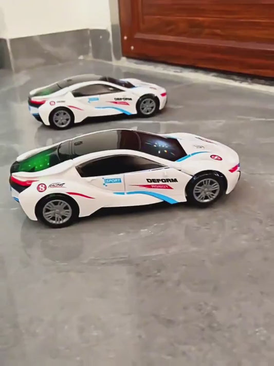 DAYS Transforming Sports Car Toy with Lights & Music